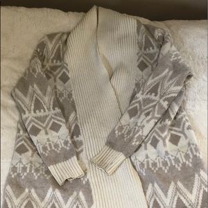 Long sleeve calf length cardigan